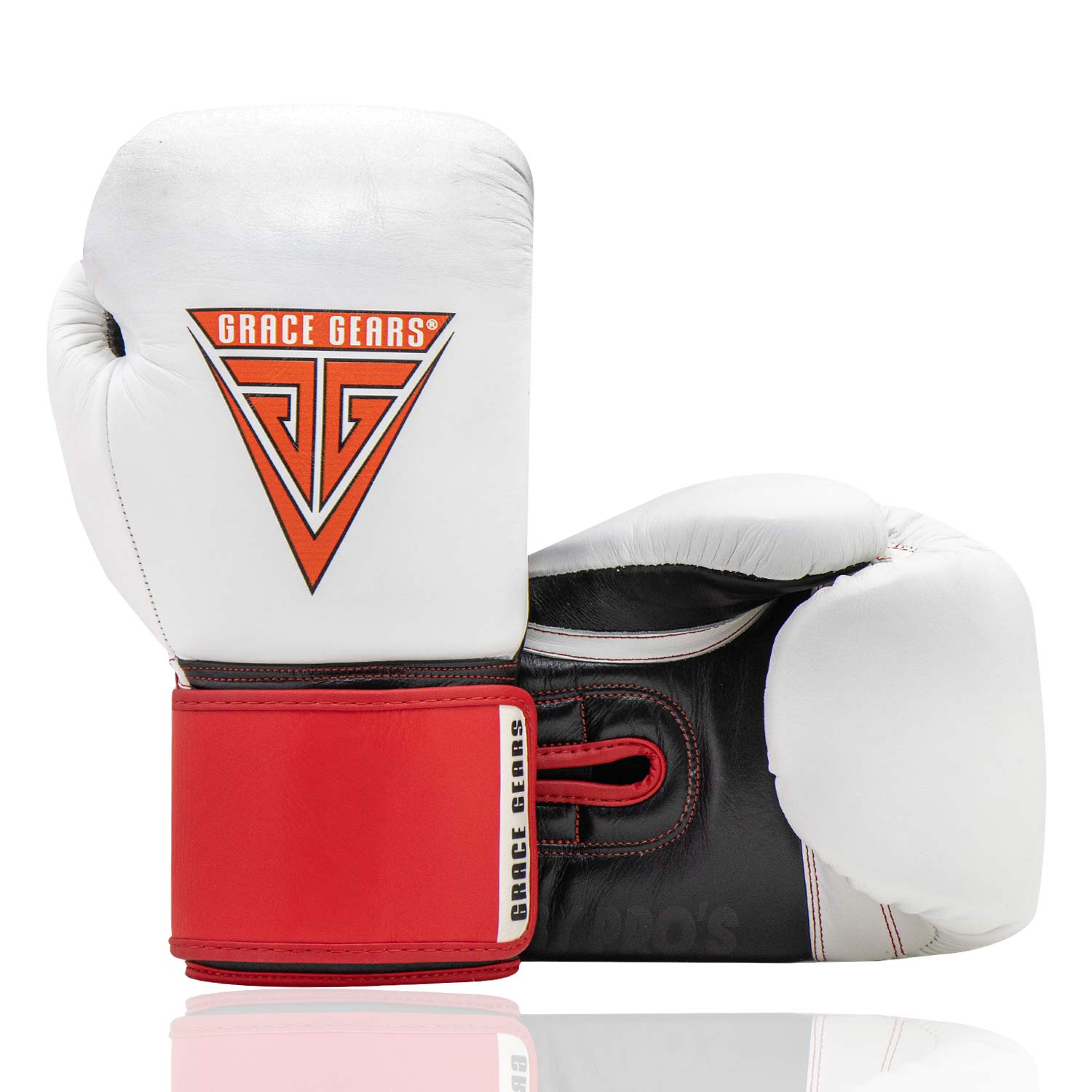 Elite Gloves White Black Red