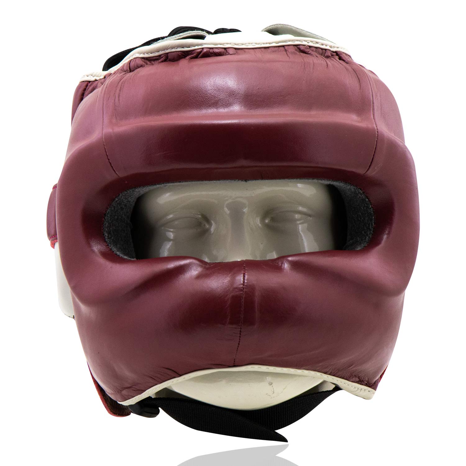 Head Guard Face Protector Maroon CoolGrey