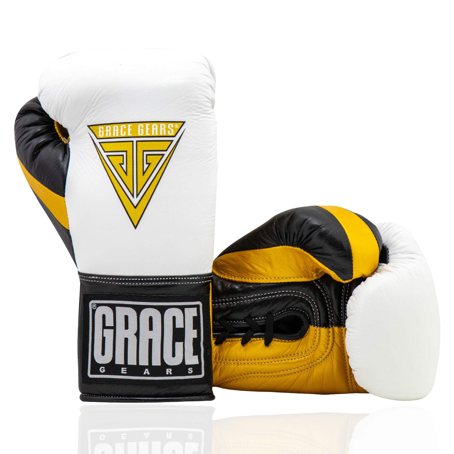 Professional Gloves White Black Gold