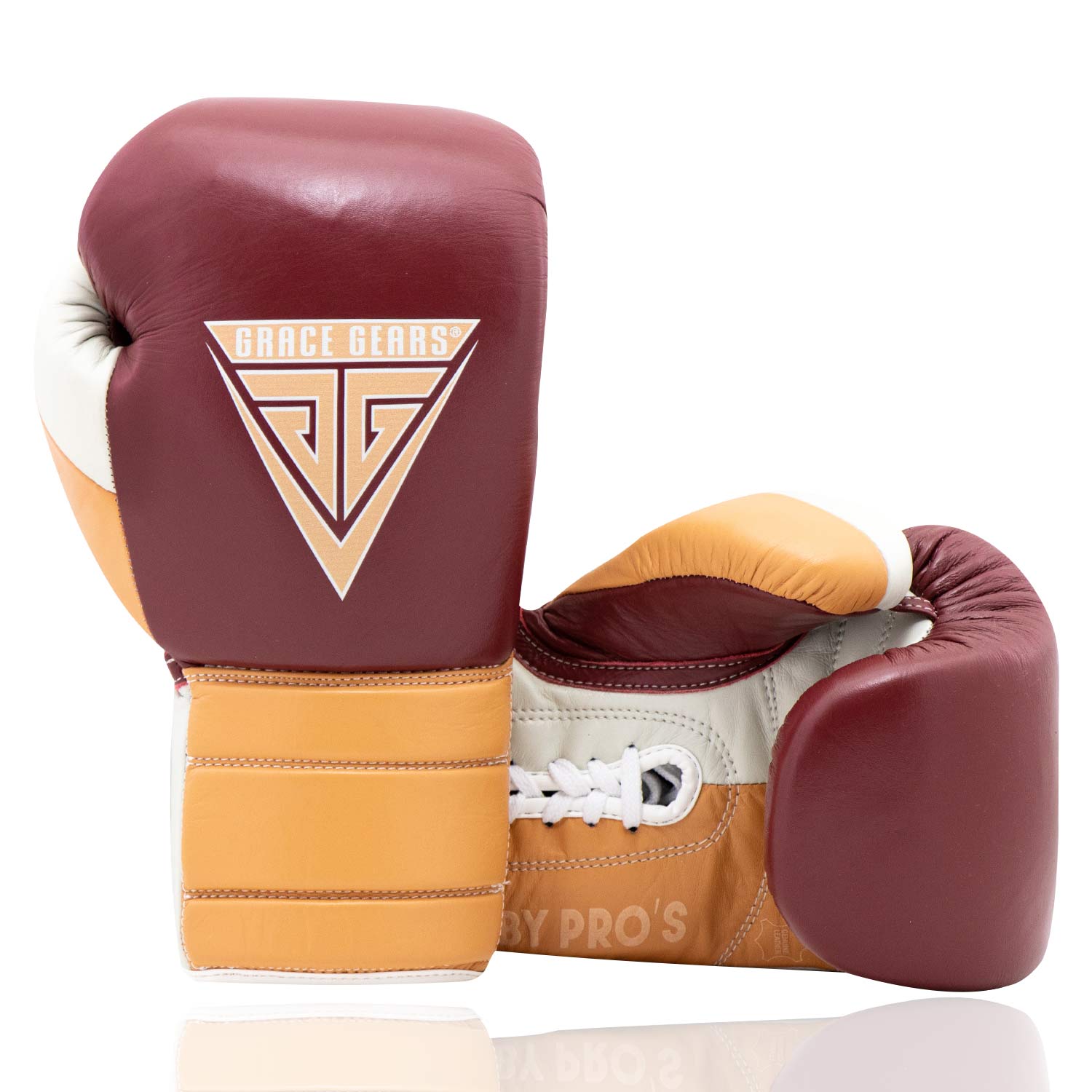 Evolution Sparring Gloves Maroon Peach CoolGrey