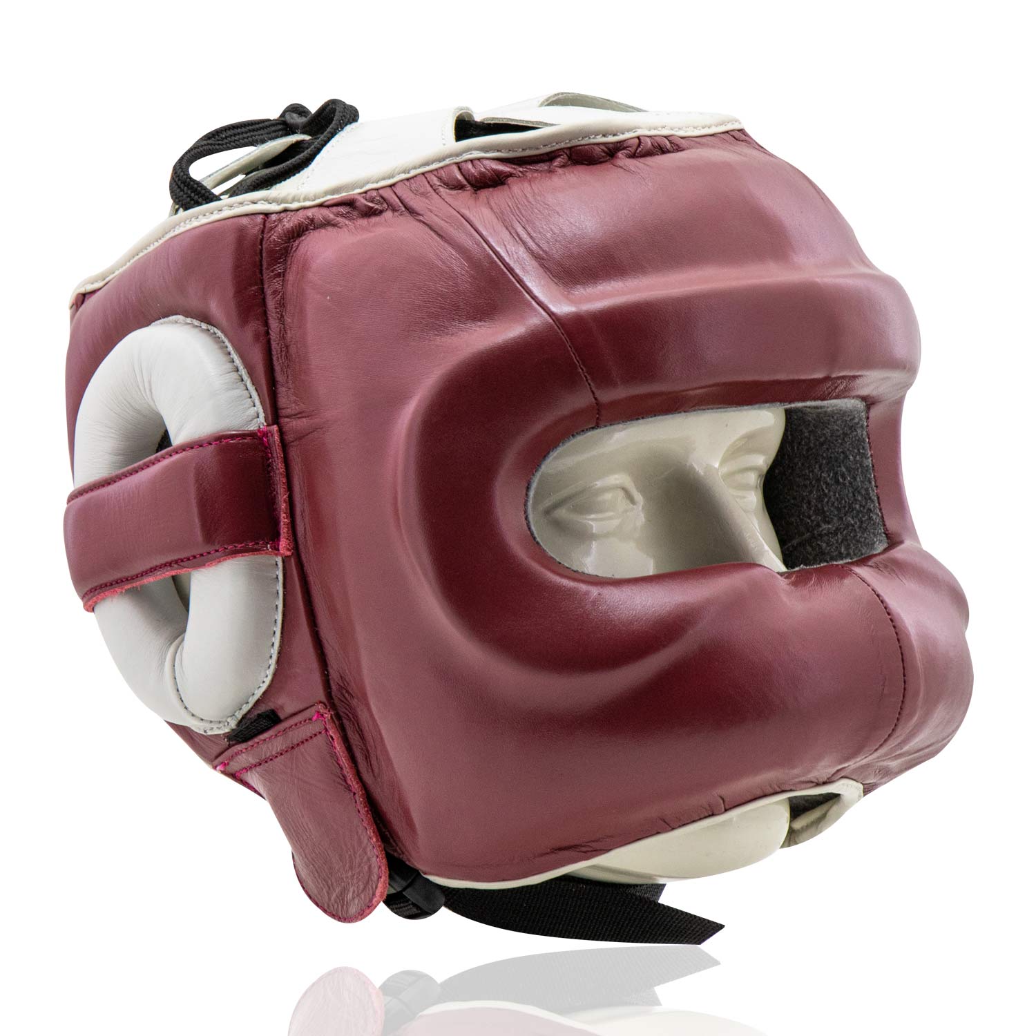 Head Guard Face Protector Maroon CoolGrey