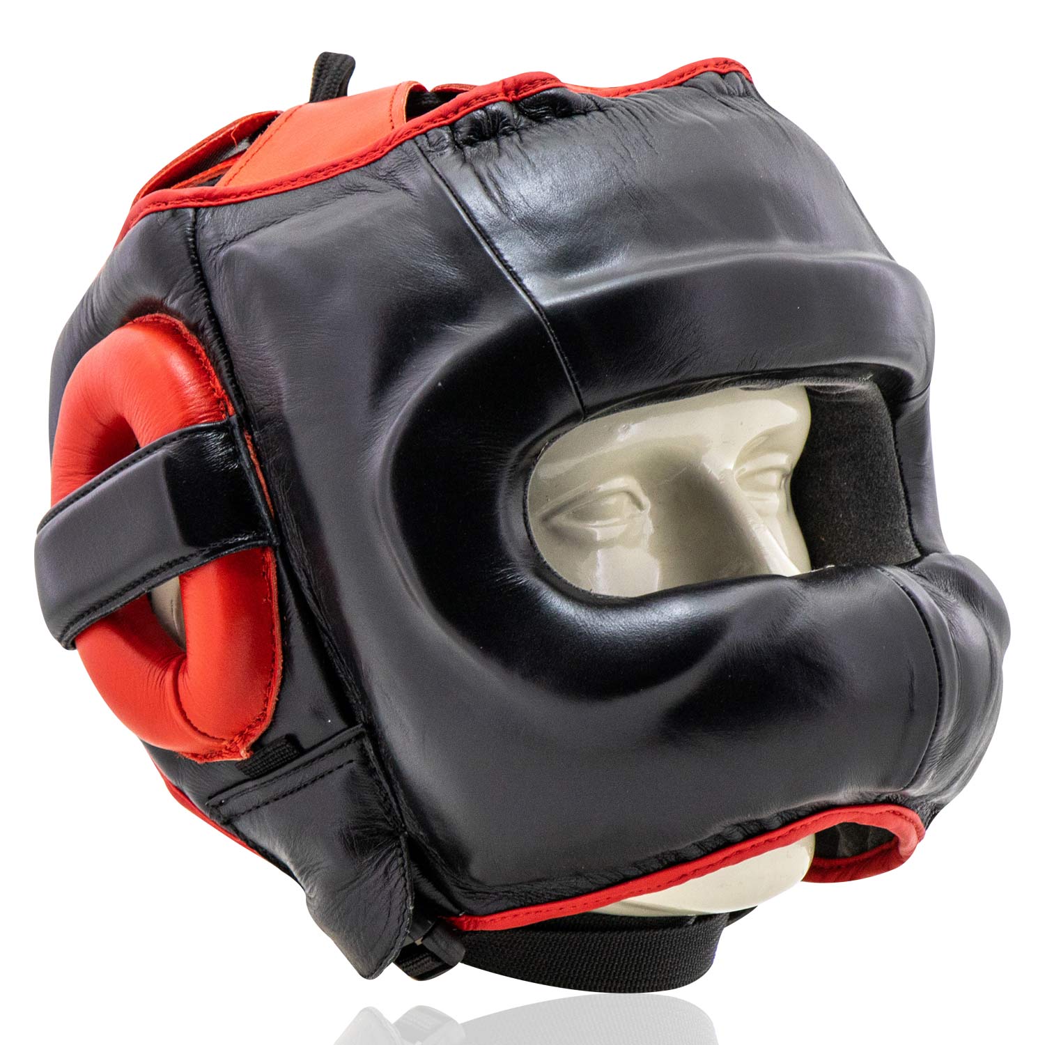 Head Guard Face Protector Black Red