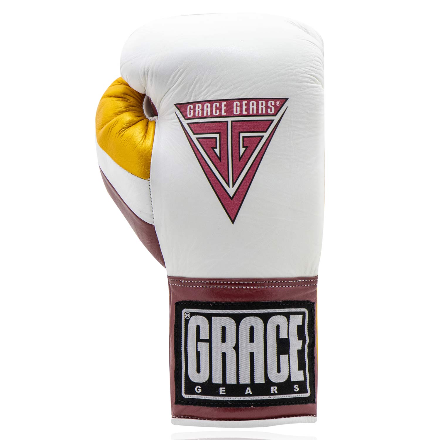 Professional Gloves White Gold Maroon