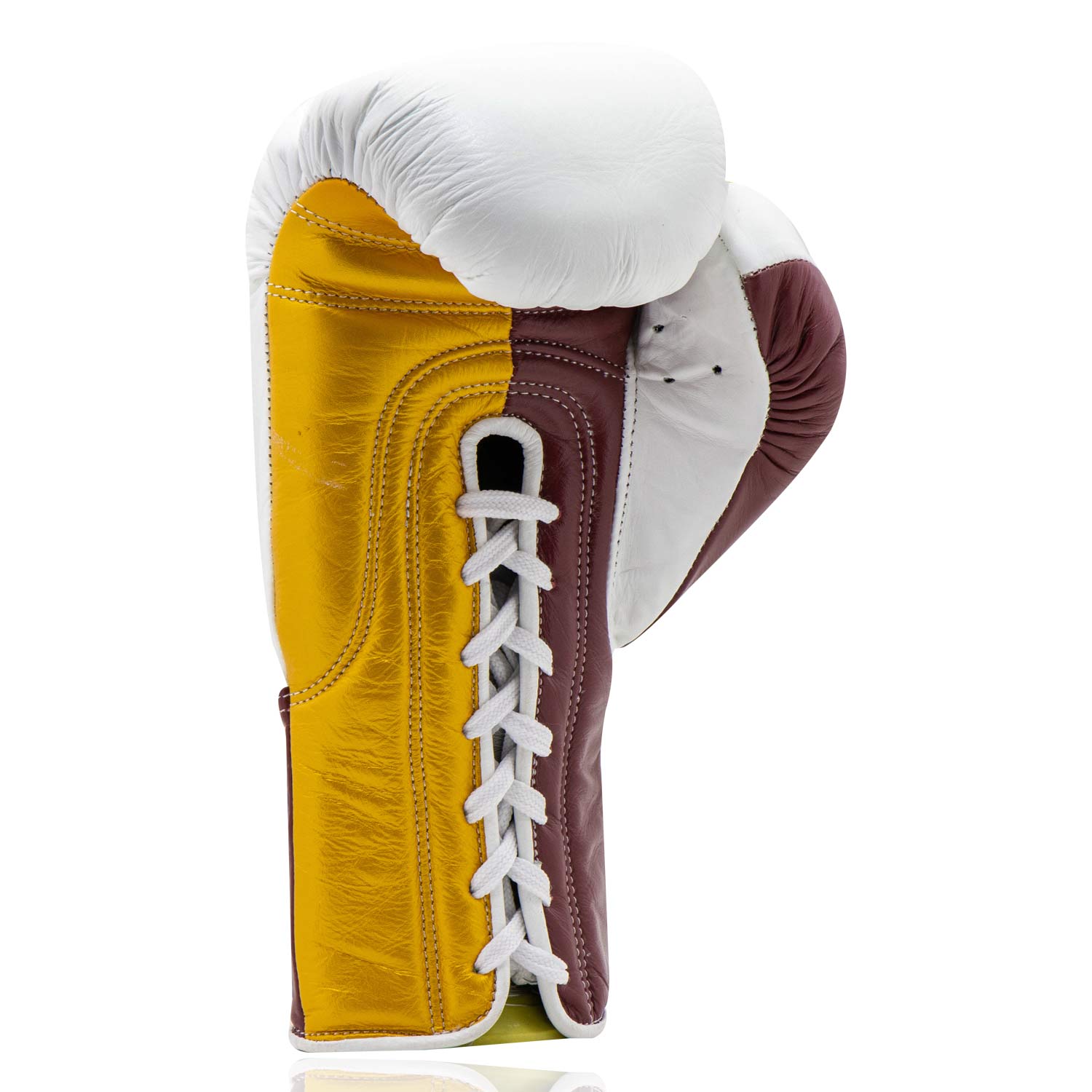 Professional Gloves White Gold Maroon